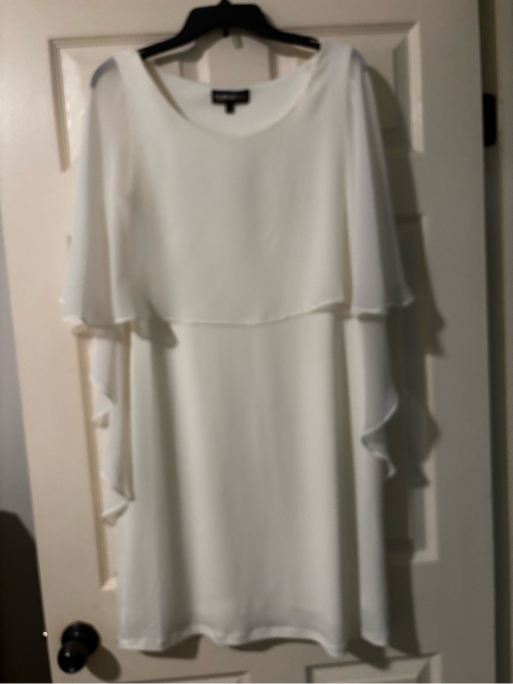 Glamorous Ivory Layered Flutter Mini Dress - Picture 3 of 3